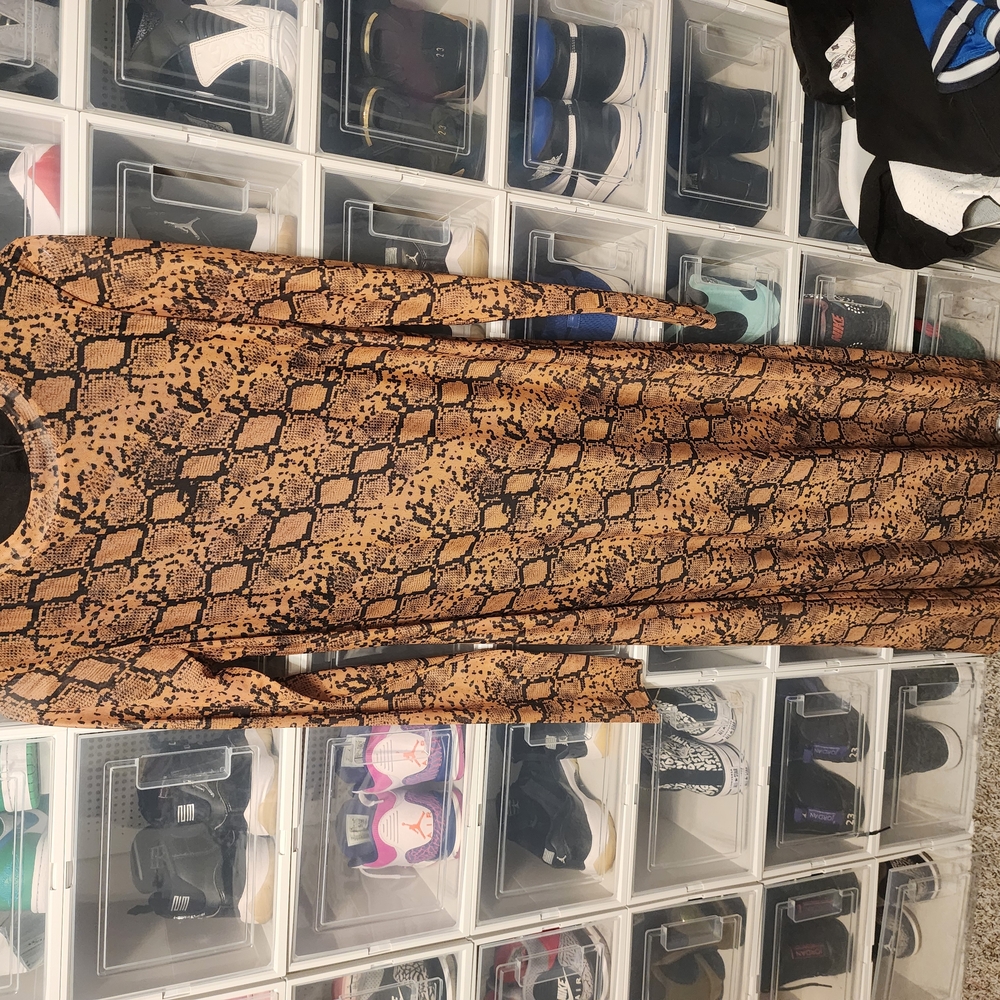Zara Snake Print Maxi Dress